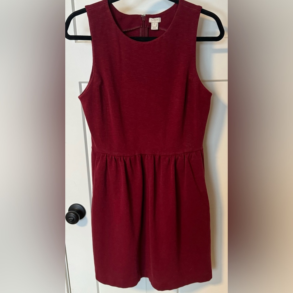 J. Crew Daybreak Fit & Flare Size Medium Burgundy Dress